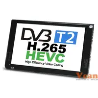 

10 DVB-T2 MPEG4 H265 HEVC H264 Portable TV PVR Multimedia Player Digital Analog kitchen bedroom car automobile fta stb