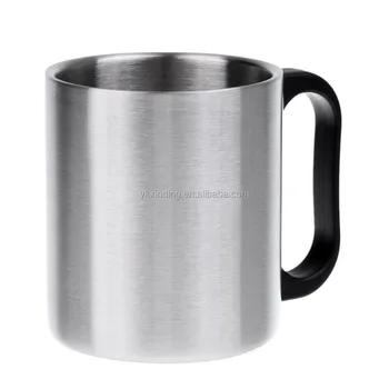 10oz Stainless Steel Double Wall Coffee Mug Camping Travel Cup With 10oz Stainless Steel Double Wall Coffee Mug Camping Travel Cup With Handle