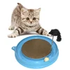 Cat Favorite Toys Play Disc With Spring Feather&Ball Training Amusement Plate Scratching Post Flying Disk Pet Products Supplies