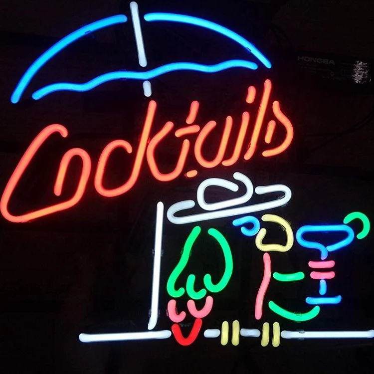 Cocktails neon sign custom logo beer glass neon light neon sculpture oem supplier shanghai antuo E