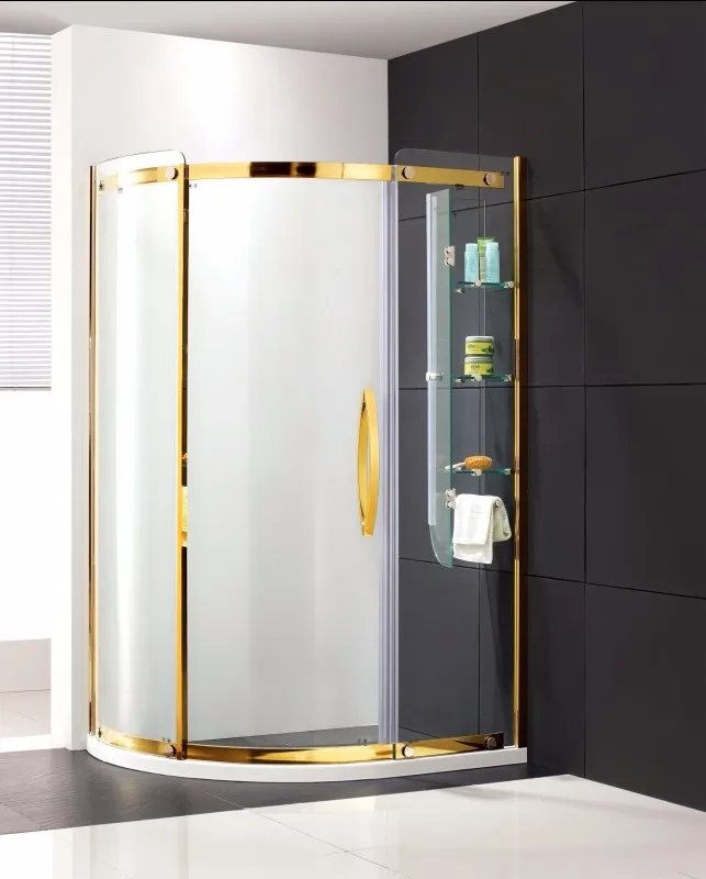 Gouden Douche Panel 10 Mm Glas Frameloze Glijdende Douche Deur Buy