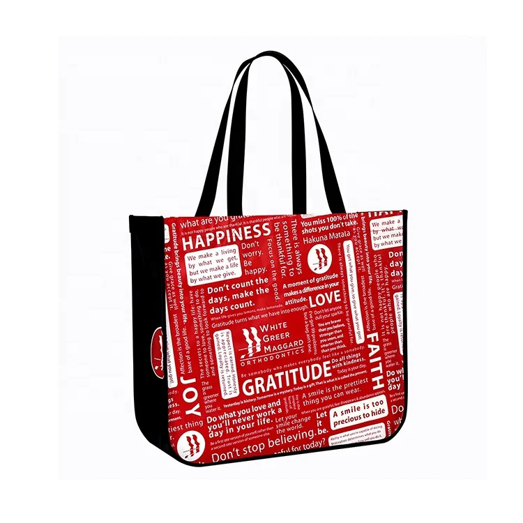 Large Inspirational Tote Laminated Lulu Lemon Bag Round Corner Promotional Lululemon Ping