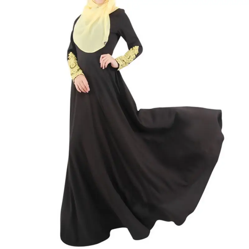 

Hot-sale high quality traditional muslim dress women islamic daily dress black abaya dubai