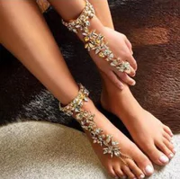 

Dvacaman 2019 Fashion Beach Vacation Ankle Bracelet Sandals Sexy Leg Chain Female Boho Crystal Anklet Statement Jewelry 6104