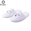 Disposable washable hotel slippers/close toe/white cotton