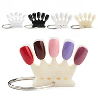 

10pcs Clear Nail Tips Crown Shaped Nature White Nail Art Display Palette Acrylic UV Gel Polish Manicure Nail Tips False