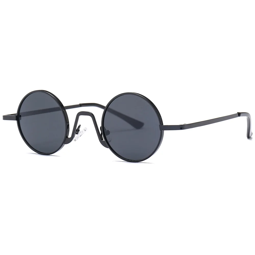 

63316 Superhot Eyewear 2018 Small Black Round Metal Sun glasses Unisex Men Women Retro Vintage Sunglasses