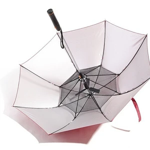 190t 8 Bone Manual With Fan Rain And Rain Dual-use Umbrellas New Cooling Umbrella Sunscreen Outdoor Windproof
