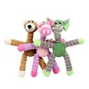 China 2019 new hot sale pet molar product stuffed animal elephant bear pig wear resistant bones dog chew toys for fancy