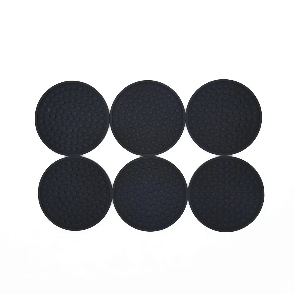 

Benhaida New Arrival Durable Silicone Round Non-slip Heat Resistant Mat Coaster Cushion Placemat Pot Holder, Black