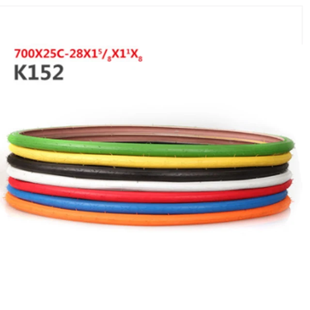 

CarbonBikeKits 700*25C Colorful Fixed Gear Tire 7 Color Road Bike Stab Proof Bicycle Tires, White/yellow/red/green/blue/black/orange