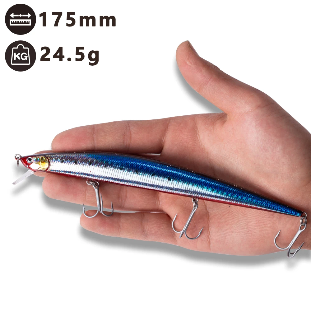 

classical 175mm long casting fishing minnow, 10 colors