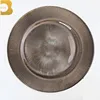wedding tableware mirror used glass charger plates gold