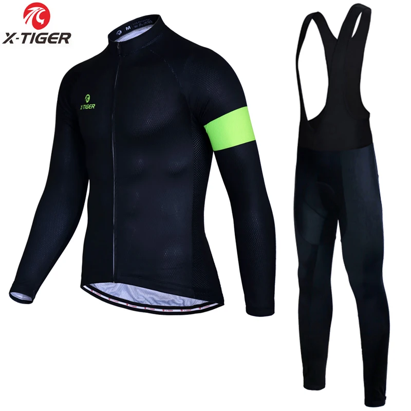 

X-TIGER Men Long Sleeves Cycling Jersey Set Bike Bicycle Mountain MTB Clothing Shirt Breathable Cycling Jersey Set Ropa Ciclismo, N/a