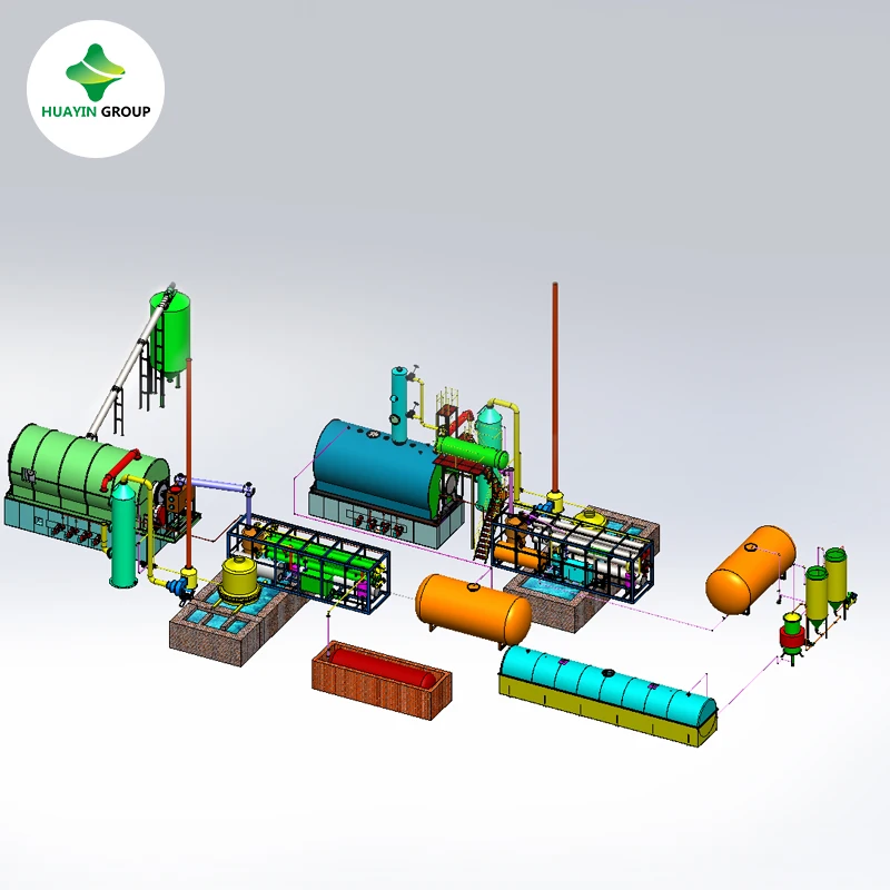Home Waste Garbage Plastic Pyrolysis Plant Recycling Machine To Oil In Finland