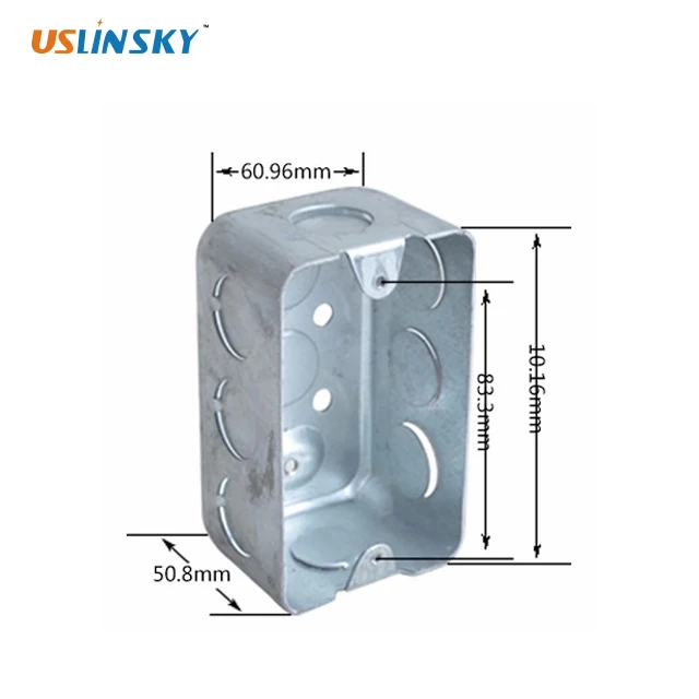 4"*2" 17/8"deep Ul Listed Junction Box Rectangle Galvanized Steel
