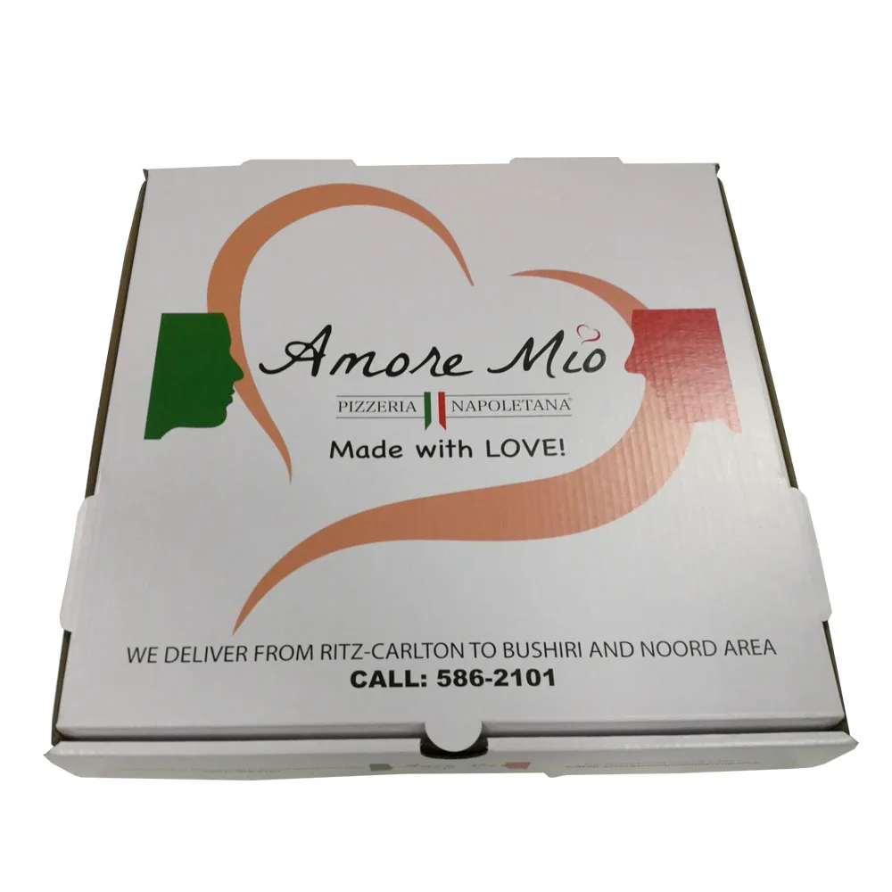 Kleine oder Große custom pizza box mit kostenlose vorlage