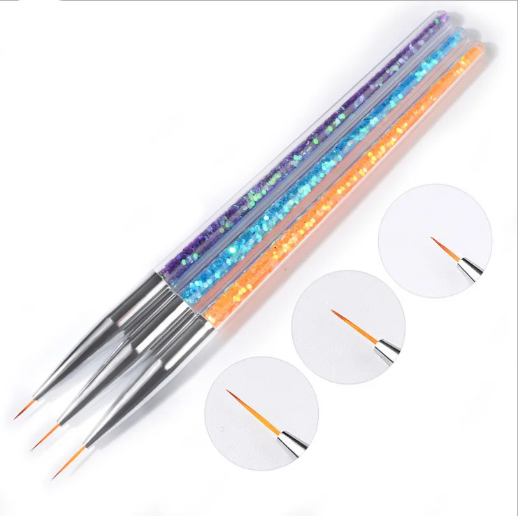 

Fashion Colorful Design Nail Art Tools 3D Drawing Pen Nail Brush Set Striping Pen