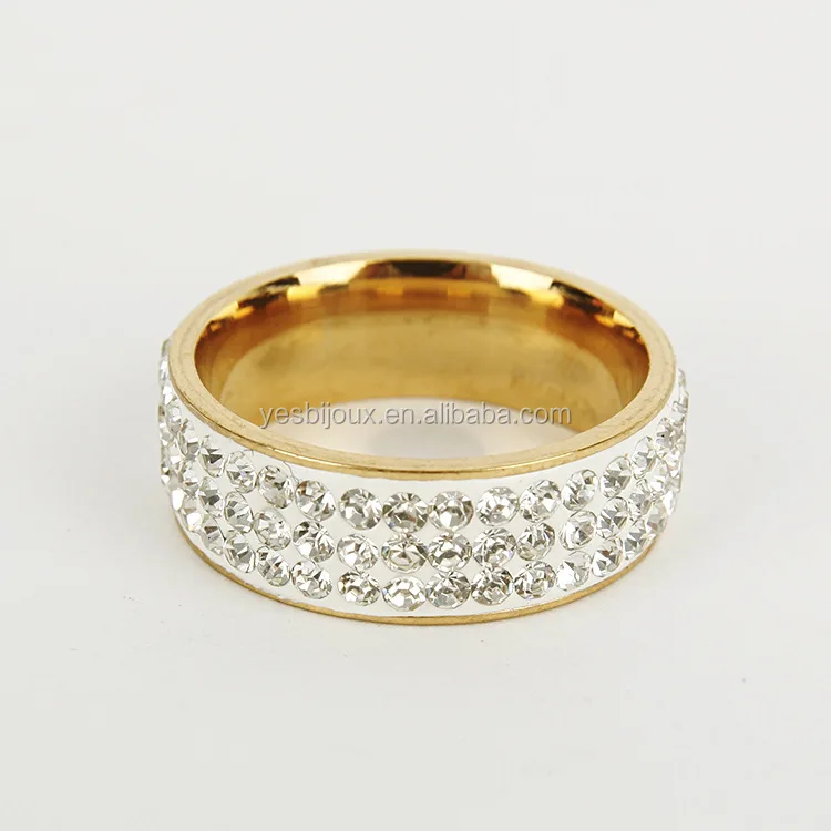 

cristal stainless steel ring no black jewelry no fade fashion ring