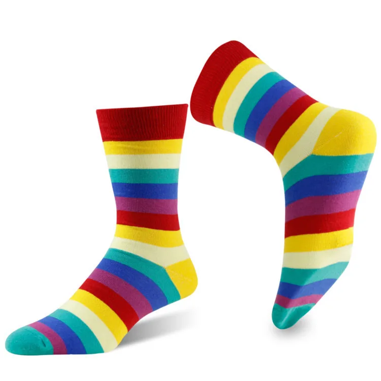 

Colorful patterned fashion custom design men crew dress socks
