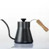 Excellent Quality Stainless Steel Gooseneck Coffee Drip Kettle with Wood Hand and Thermometer