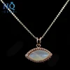 Mexico alloy necklace Brass Setting cubic zirconia stone with shell jewelry