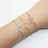 Yiwu Aceon Stainless Steel Cut Out Logo Charm Lady Girl Promotional Paper Crane Bracelet