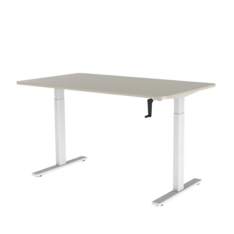 Hand Manual Crank Standing Desk Adjustable Height Sit To Stand Desk