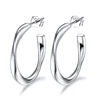 Wholesale New Women 925 Sterling Silver Huggie Hoop Silver Earrings