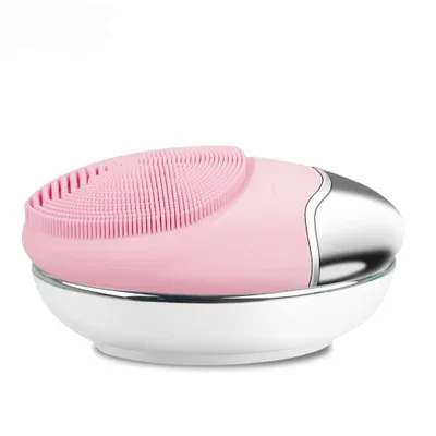 

2019 korean cosmetics skin care Private Label Silicone Electric Face Cleanser brush usb cleansing brush, Red//green/pink