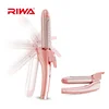 2019 RIWA brand foldable travel hair curler & straightener with interchangeable brush head