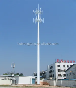 Gsm Antena Monopole Bts Telekomunikasi Baja Tiang Jalan 