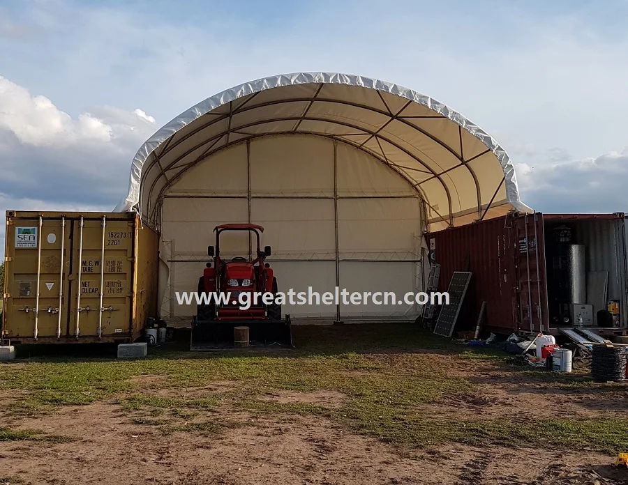 8m wide container shelter