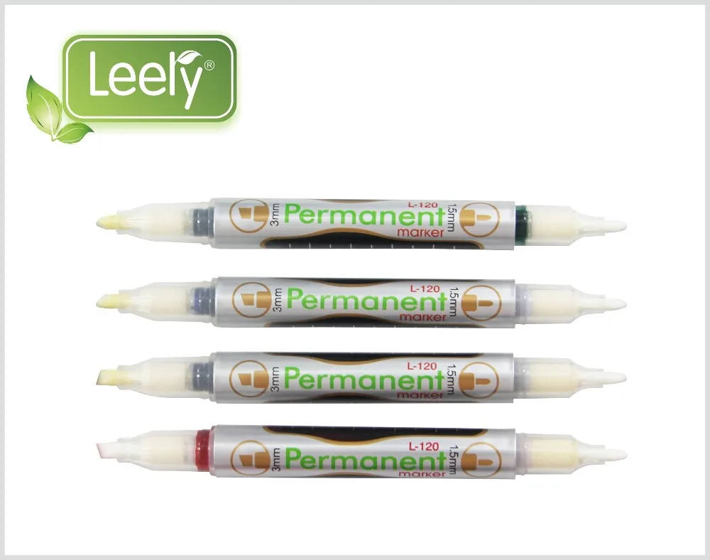 0012w Non Toxic Oil Based Ink Medium And Fine Dual Tip Permanent Marker