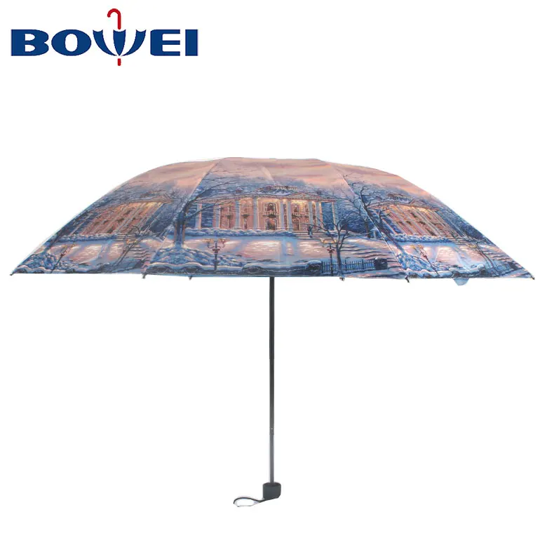 High quality cheap outdoor folding umbrella for both rain and sun