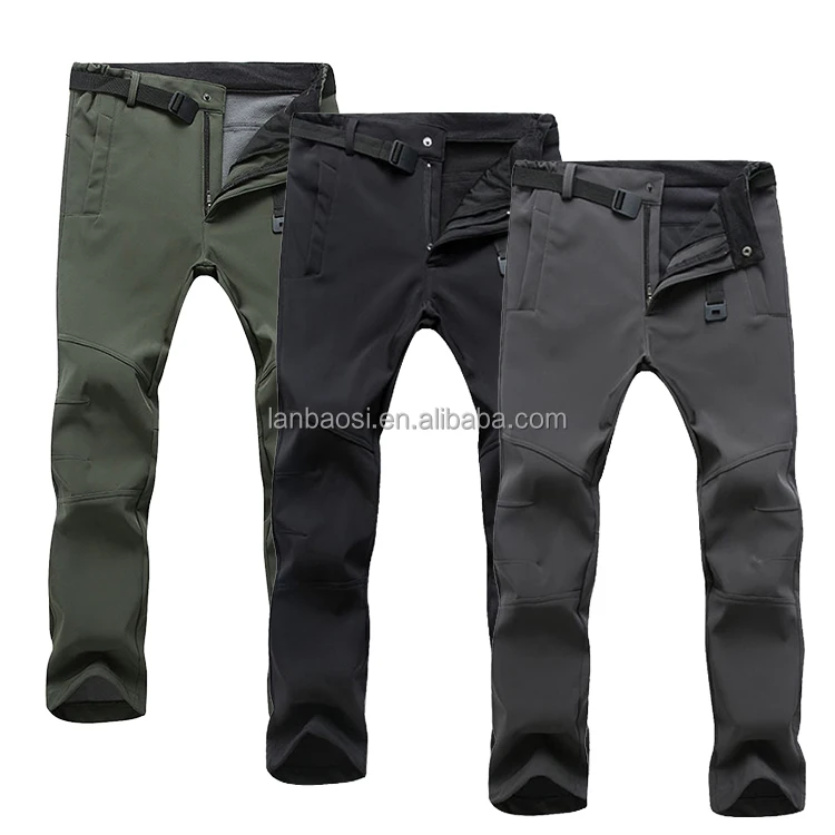 

Custom Men Softshell Pants Waterproof Winter Outdoor Pants Hiking Climbing pants, Black;grey or colors as customers' requests