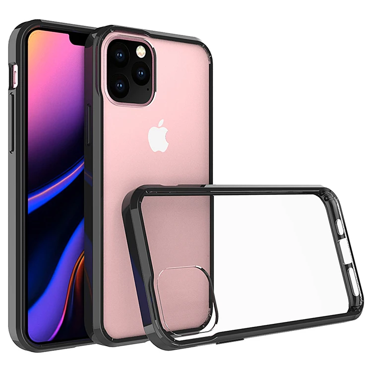 

Shock-Absorption TPU Soft Edge Bumper Anti-Scratch Rigid Slim Protective Cases Hard Plastic Back Cover for iPhone 11 Pro
