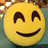 Fashion Soft Yellow Smile QQ Expression PP Cotton Round Emoji car Cushion Pillow 35*35cm For Home Decoration