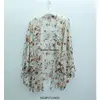 Summer Vintage Tops Blouse Floral Print Kimono Cardigan Ladies Open Split Loose