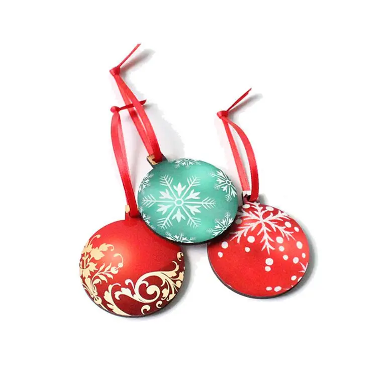 Circle Shape Custom Sublimation Mdf Blank Christmas Ornaments - Buy ...
