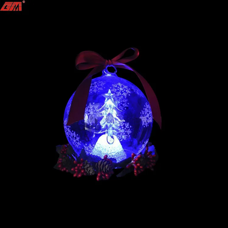 Led Color Changing Light Up Cheap Christmas Ornaments Wreath Balls 