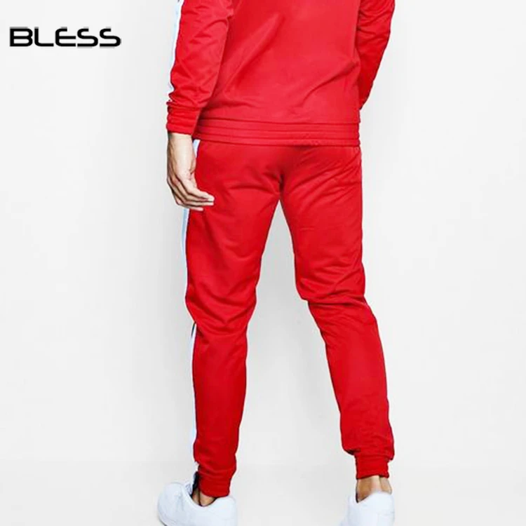 red sweat suit