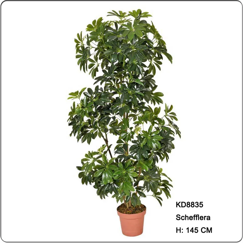 100% pe hand made baby schefflera artificial tree plant fake gre