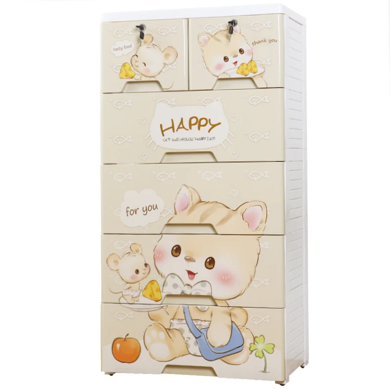 
Baby plastic storage drawers cabinet for clothes 