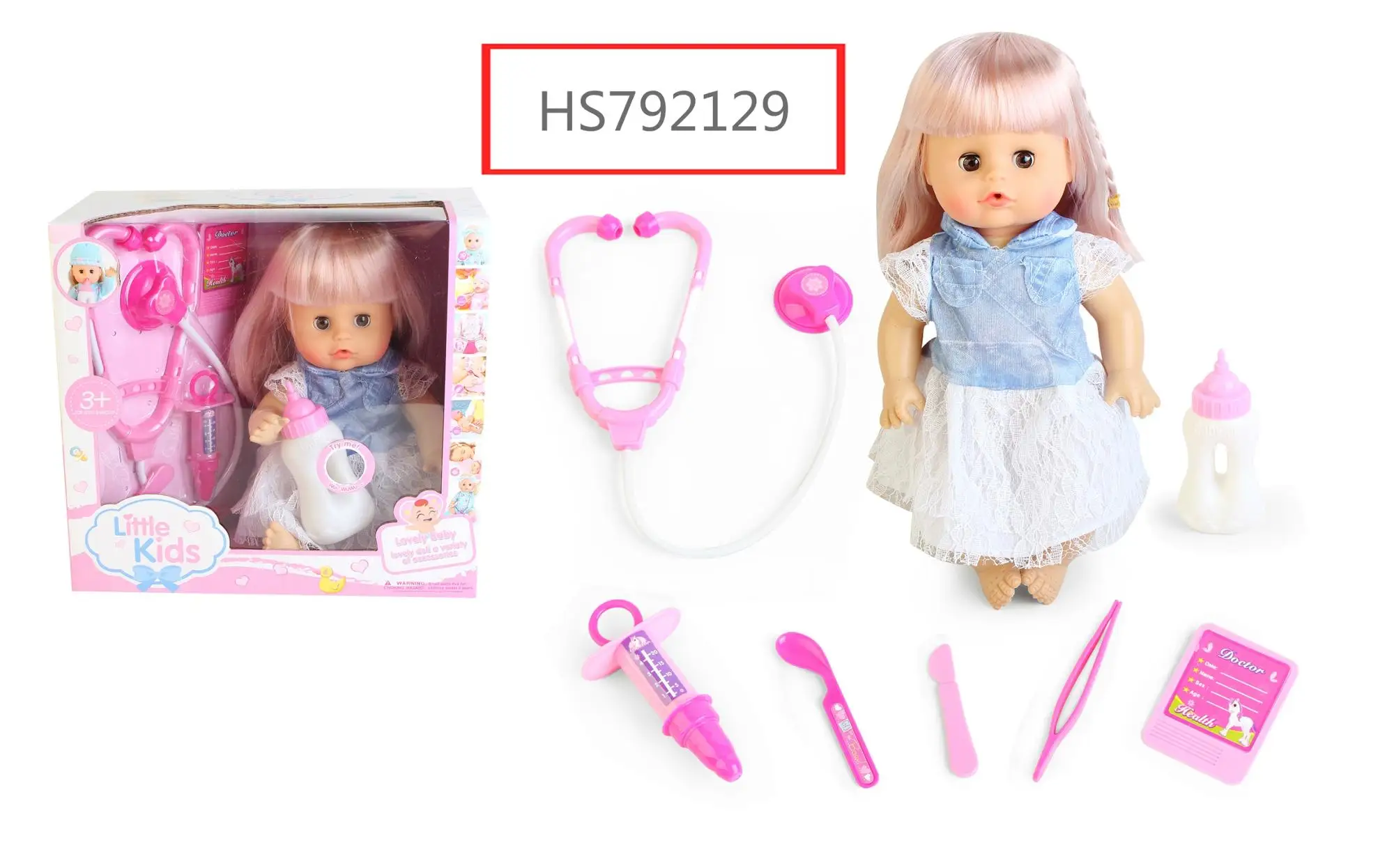HS792129, Huwsin Toys, 13inch doll & doctor toy set for kids