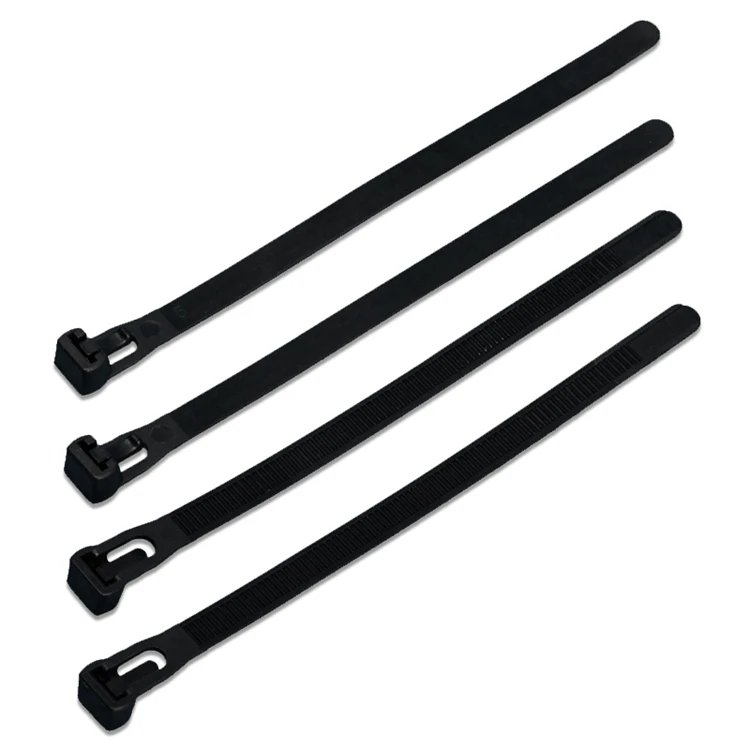 Pack of 20 300mm x 7.6mm *Top Quality! Black Reusable Cable Ties Releasable 