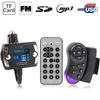 Car Handfree MP3 Player FM Transmitter with Steering Wheel Remote, Support USB Flash Disk & SD