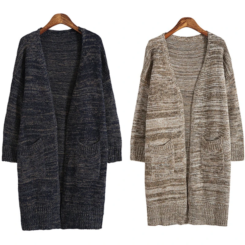New Arrival Autumn font b Winter b font Slim Fit Long Cardigan Women 2016 Thicken Knitted