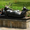 Fernando Botero's Nude Big Woman Bronze Garden Sculpture For Sale