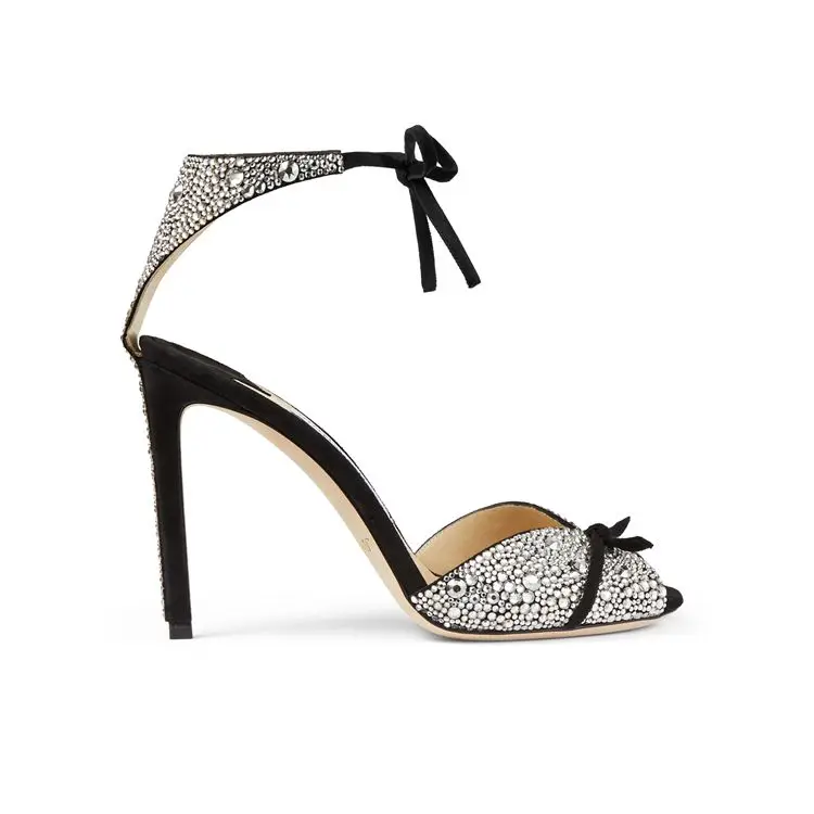 

2019 Fashion design black elegant ladies high heels shoes
